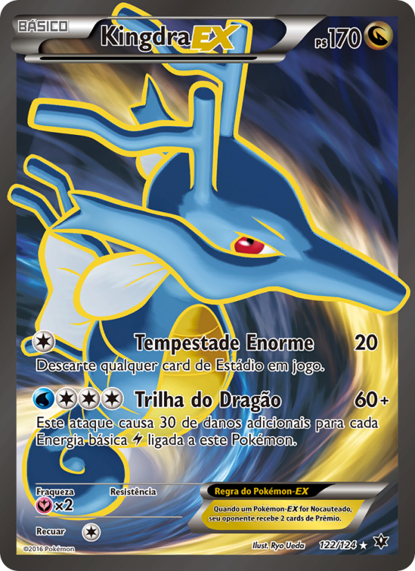 Kingdra EX 122 — Fusão de Destinos (Portuguese Pokémon TCG card)