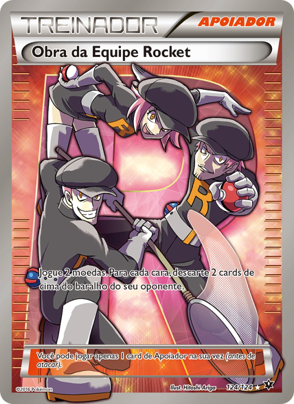 Obra da Equipe Rocket 124 — Fusão de Destinos (Portuguese Pokémon TCG card)