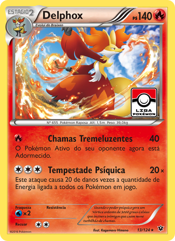 Delphox 13 — Fusão de Destinos (Portuguese Pokémon TCG card)