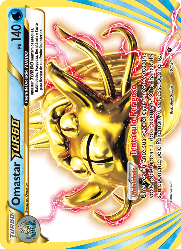 Omastar TURBO 19 — Fusão de Destinos (Portuguese Pokémon TCG card)