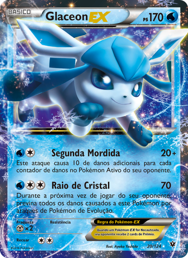 Glaceon EX 20 — Fusão de Destinos (Portuguese Pokémon TCG card)