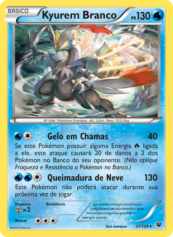 Kyurem Branco 21 — Fusão de Destinos (Portuguese Pokémon TCG card)