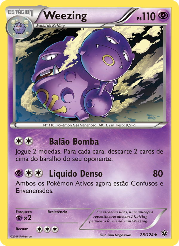 Weezing 28 — Fusão de Destinos (Portuguese Pokémon TCG card)