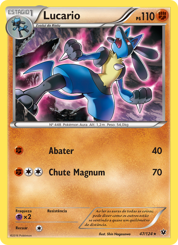 Lucario 47 — Fusão de Destinos (Portuguese Pokémon TCG card)