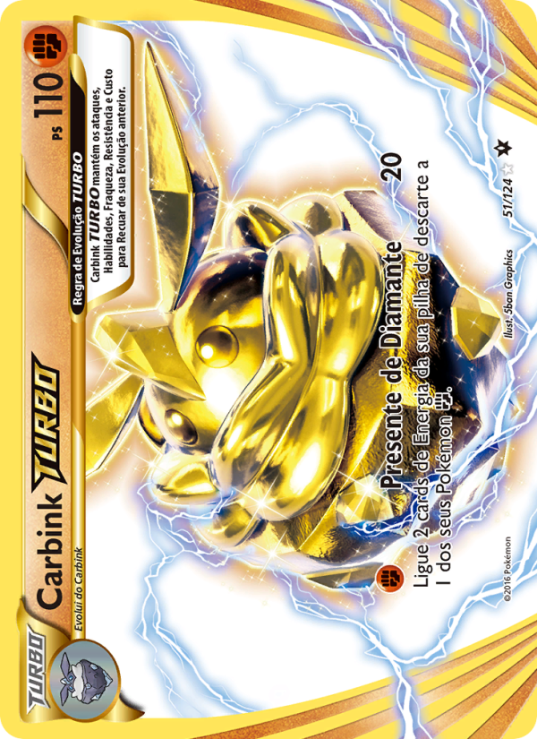 Carbink TURBO 51 — Fusão de Destinos (Portuguese Pokémon TCG card)