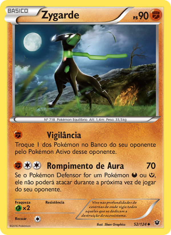 Zygarde 52 — Fusão de Destinos (Portuguese Pokémon TCG card)