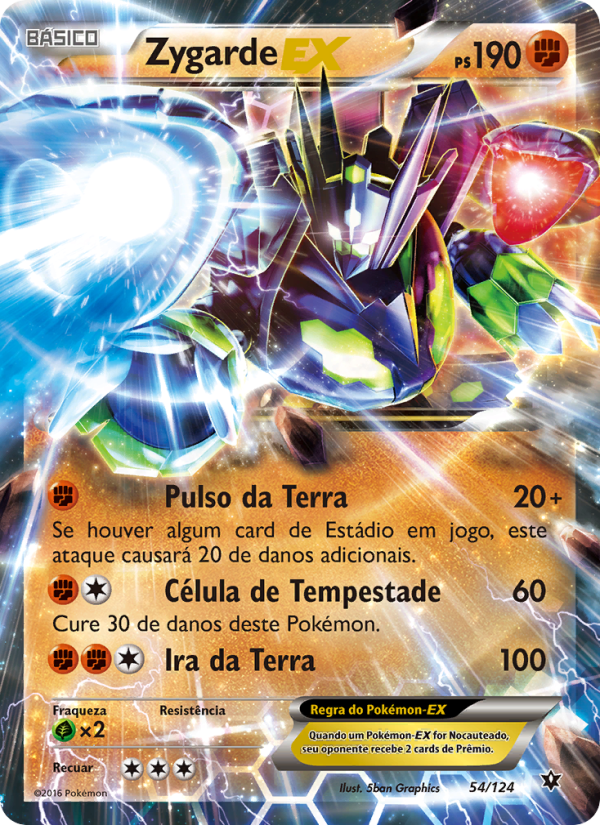 Zygarde EX 54 — Fusão de Destinos (Portuguese Pokémon TCG card)