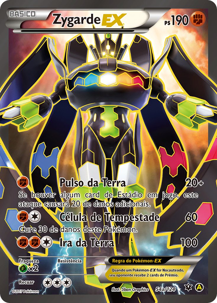 Zygarde EX 54a — Fates Collide (Portuguese Pokémon TCG card)