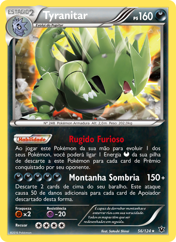 Tyranitar 56 — Fusão de Destinos (Portuguese Pokémon TCG card)