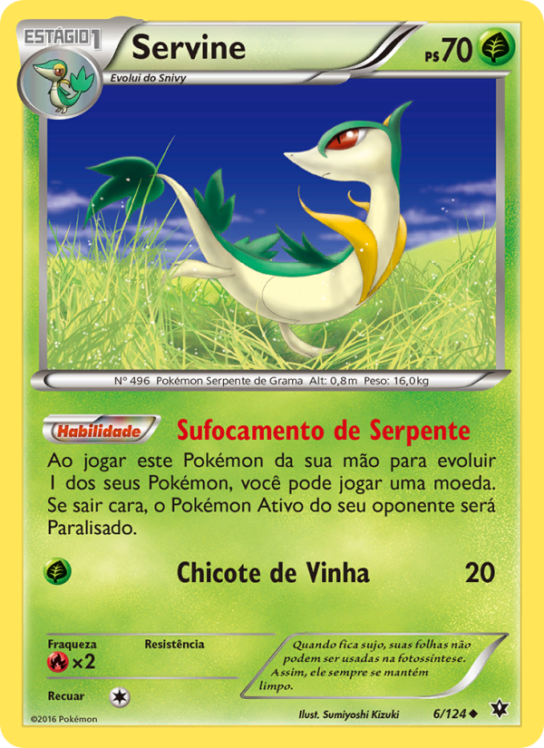 Servine 6 — Fusão de Destinos (Portuguese Pokémon TCG card)