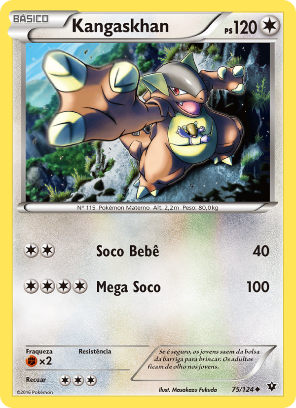 Kangaskhan 75 — Fusão de Destinos (Portuguese Pokémon TCG card)