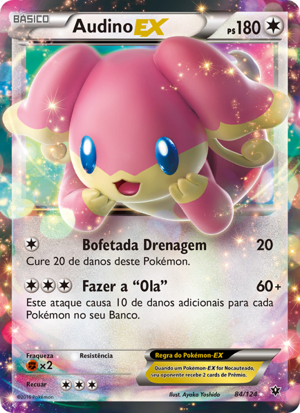 Audino EX 84 — Fusão de Destinos (Portuguese Pokémon TCG card)