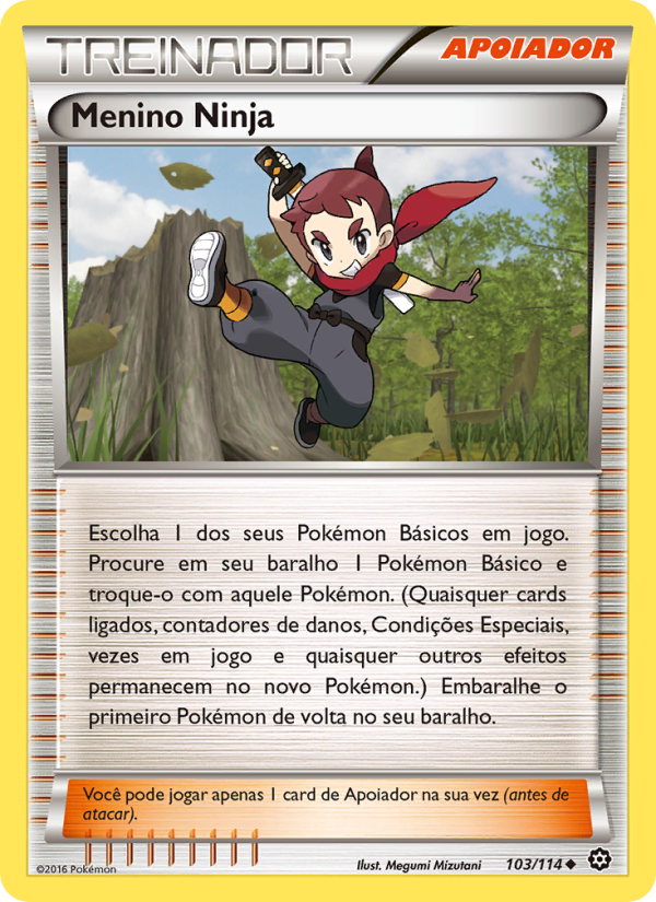 Menino Ninja 103 — Cerco de Vapor (Portuguese Pokémon TCG card)