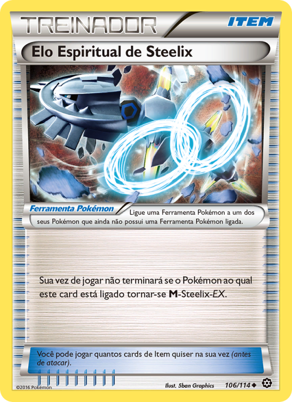 Elo Espiritual de Steelix 106 — Cerco de Vapor (Portuguese Pokémon TCG card)