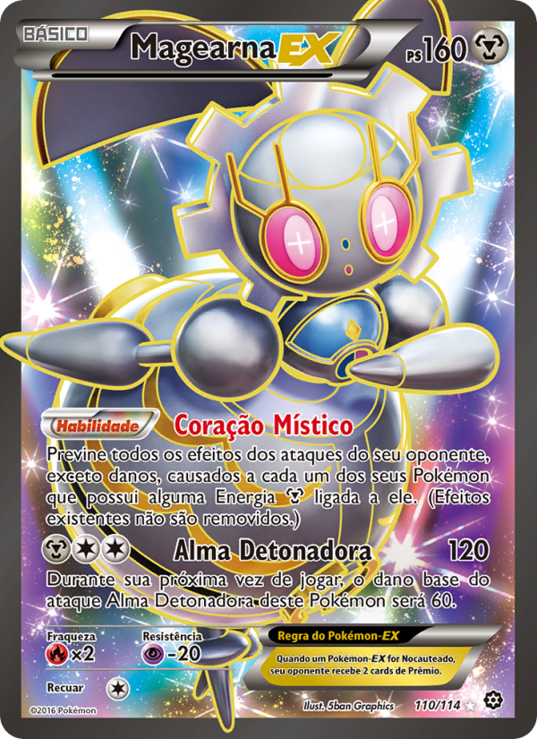 Magearna EX 110 — Cerco de Vapor (Portuguese Pokémon TCG card)