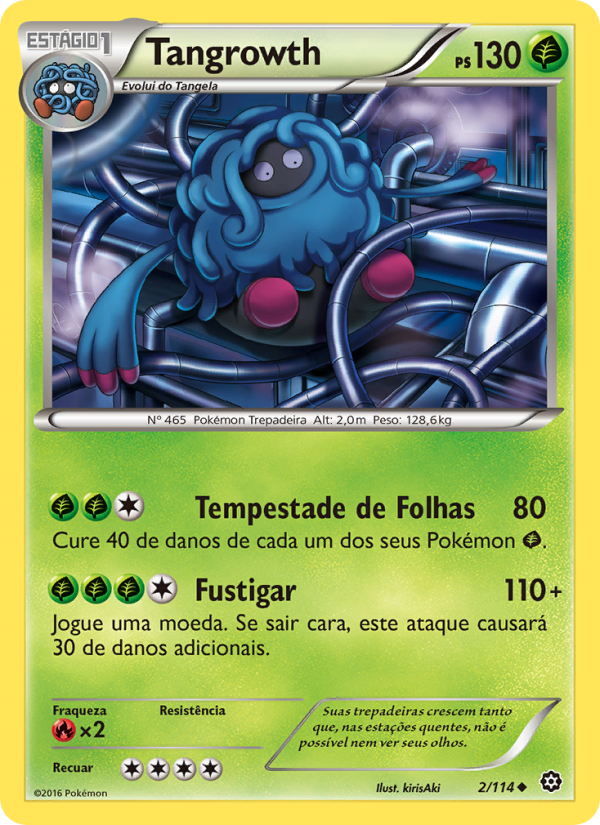 Tangrowth 2 — Cerco de Vapor (Portuguese Pokémon TCG card)