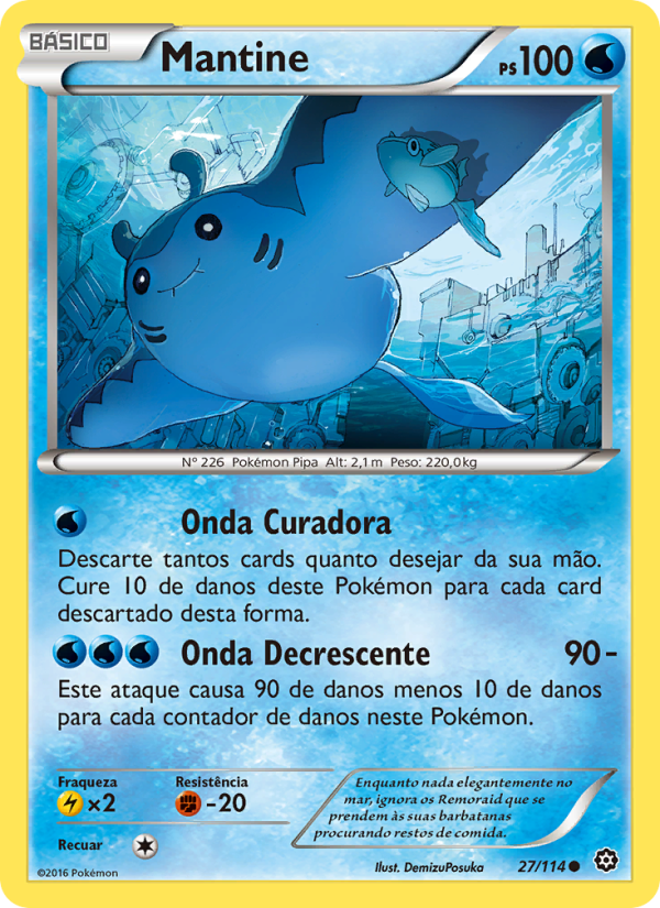 Mantine 27 — Cerco de Vapor (Portuguese Pokémon TCG card)