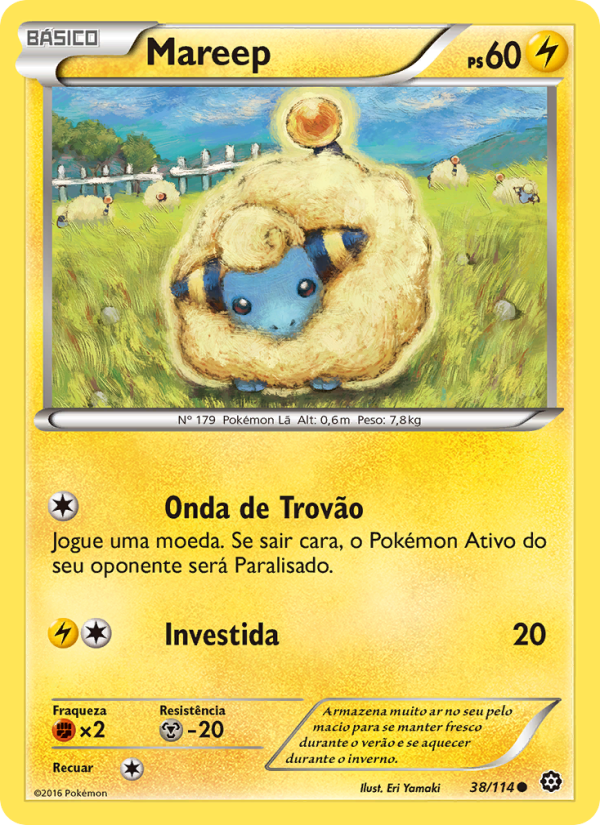 Mareep 38 — Cerco de Vapor (Portuguese Pokémon TCG card)