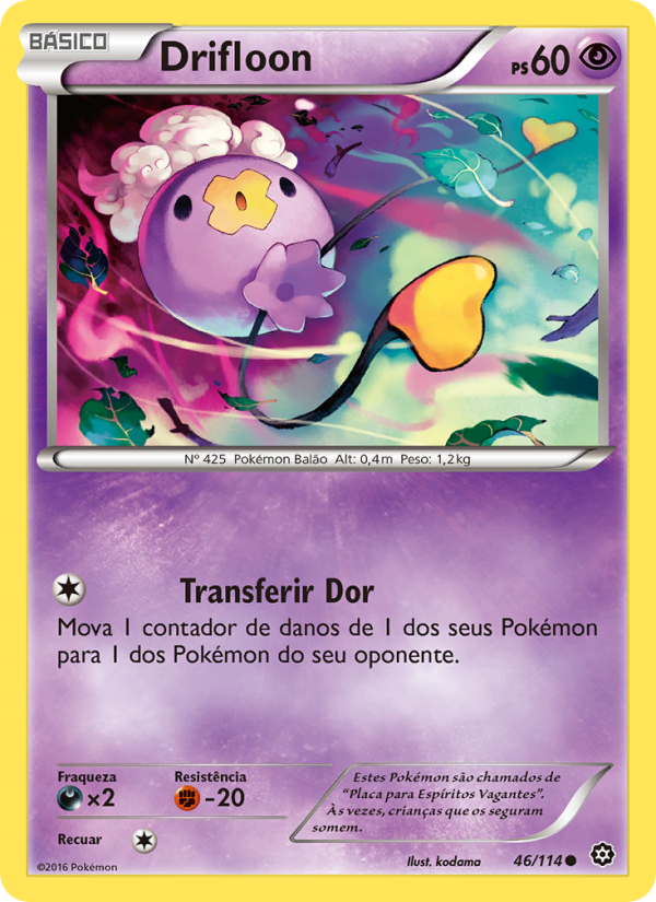 Drifloon 46 — Cerco de Vapor (Portuguese Pokémon TCG card)