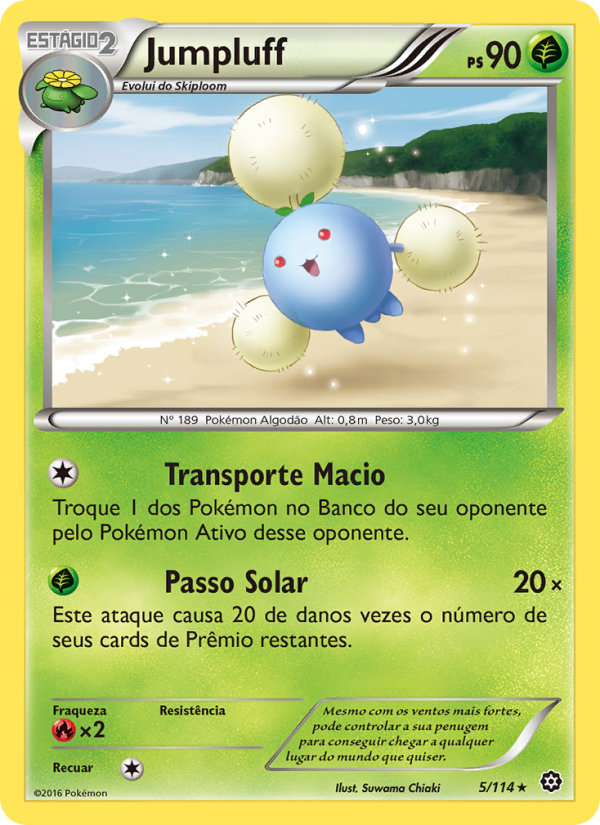 Jumpluff 5 — Cerco de Vapor (Portuguese Pokémon TCG card)