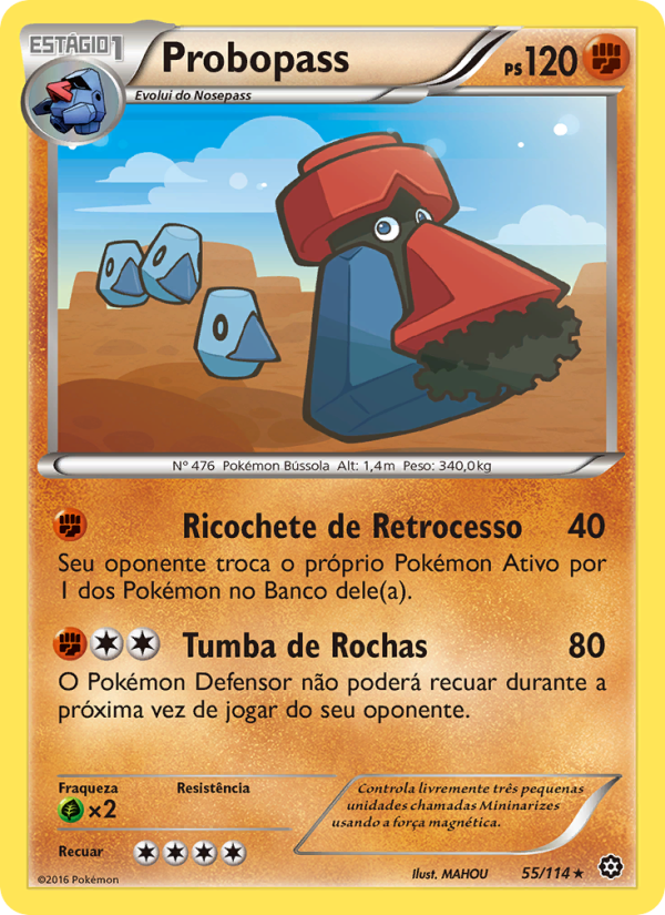 Probopass 55 — Cerco de Vapor (Portuguese Pokémon TCG card)