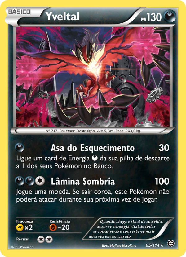 Yveltal 65 — Cerco de Vapor (Portuguese Pokémon TCG card)