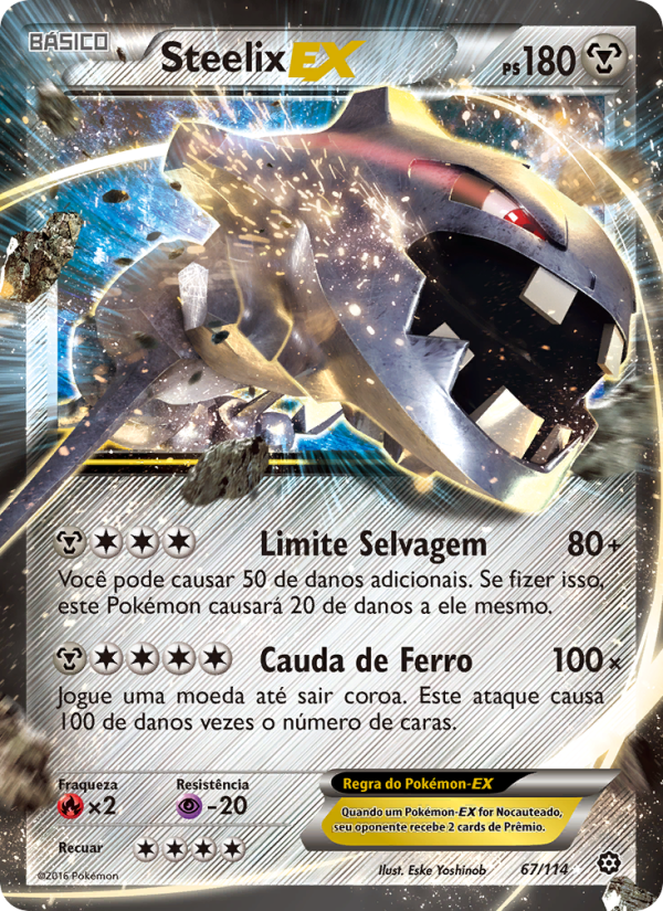 Steelix EX 67 — Cerco de Vapor (Portuguese Pokémon TCG card)