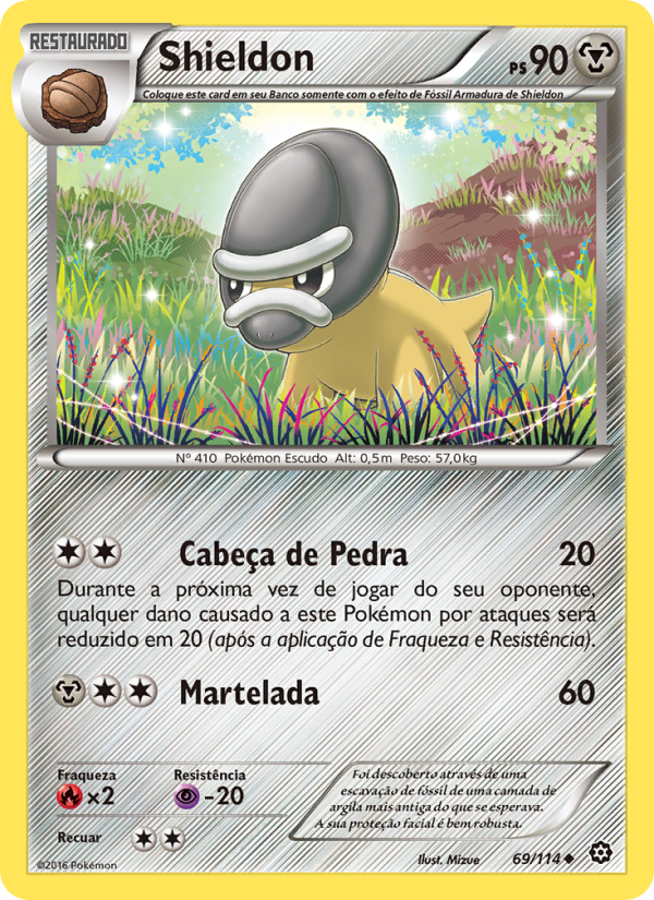 Shieldon 69 — Cerco de Vapor (Portuguese Pokémon TCG card)
