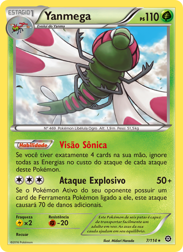 Yanmega 7 — Cerco de Vapor (Portuguese Pokémon TCG card)