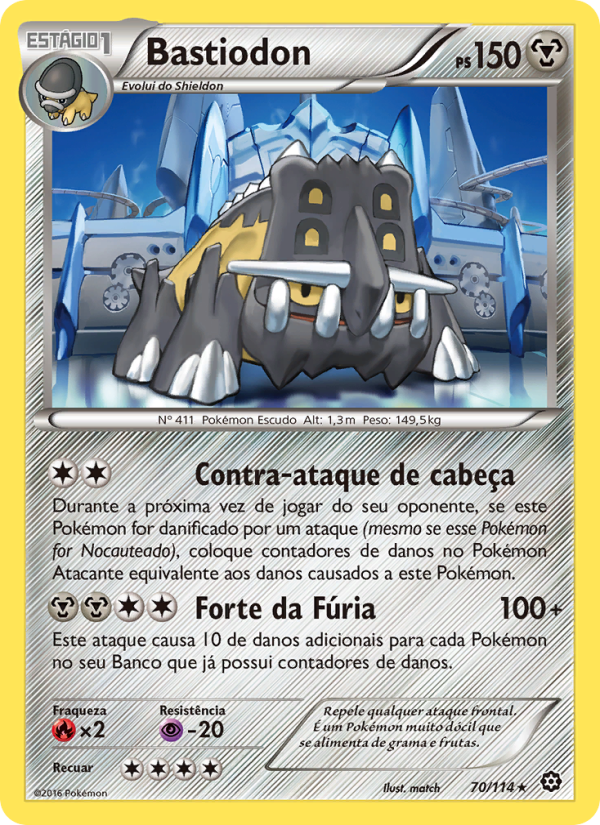 Bastiodon 70 — Cerco de Vapor (Portuguese Pokémon TCG card)