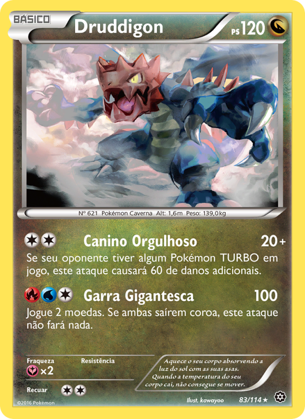 Druddigon 83 — Cerco de Vapor (Portuguese Pokémon TCG card)