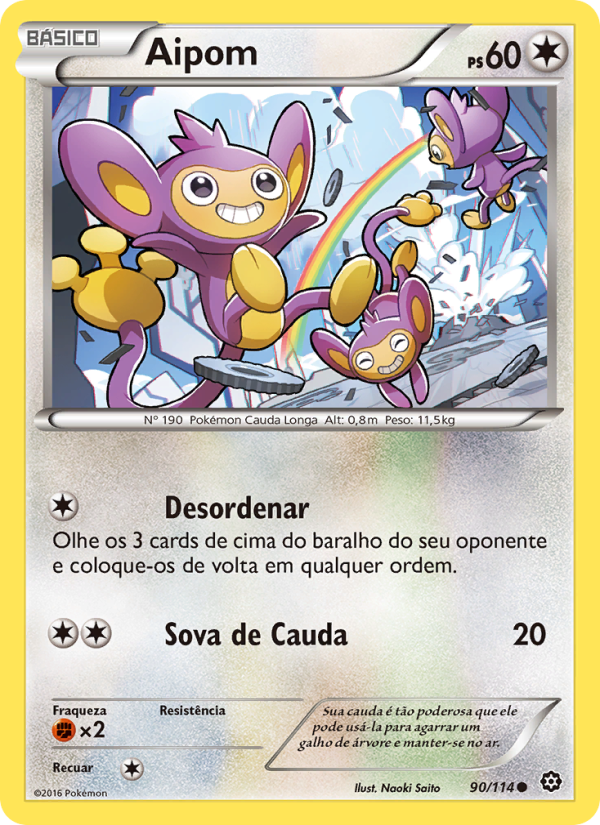 Aipom 90 — Cerco de Vapor (Portuguese Pokémon TCG card)