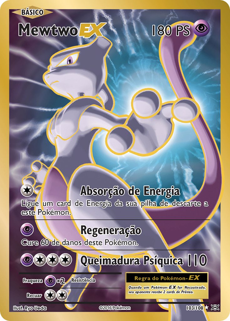 Mewtwo EX 103 — Evolutions (Portuguese Pokémon TCG card)