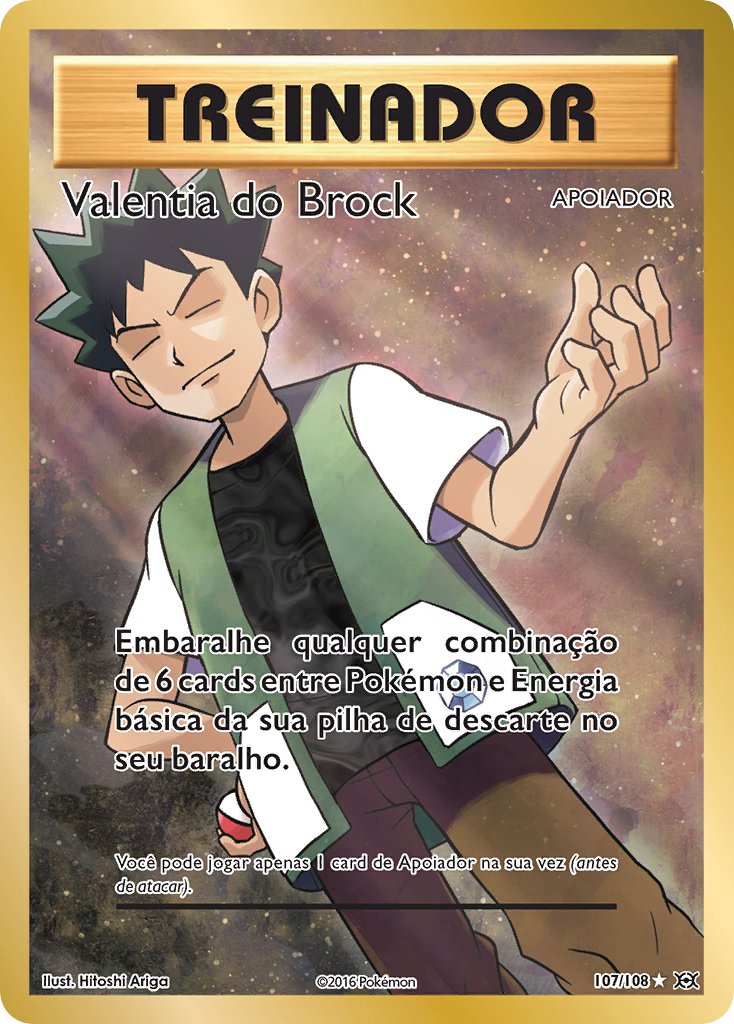Valentia do Brock 107 — Evolutions (Portuguese Pokémon TCG card)