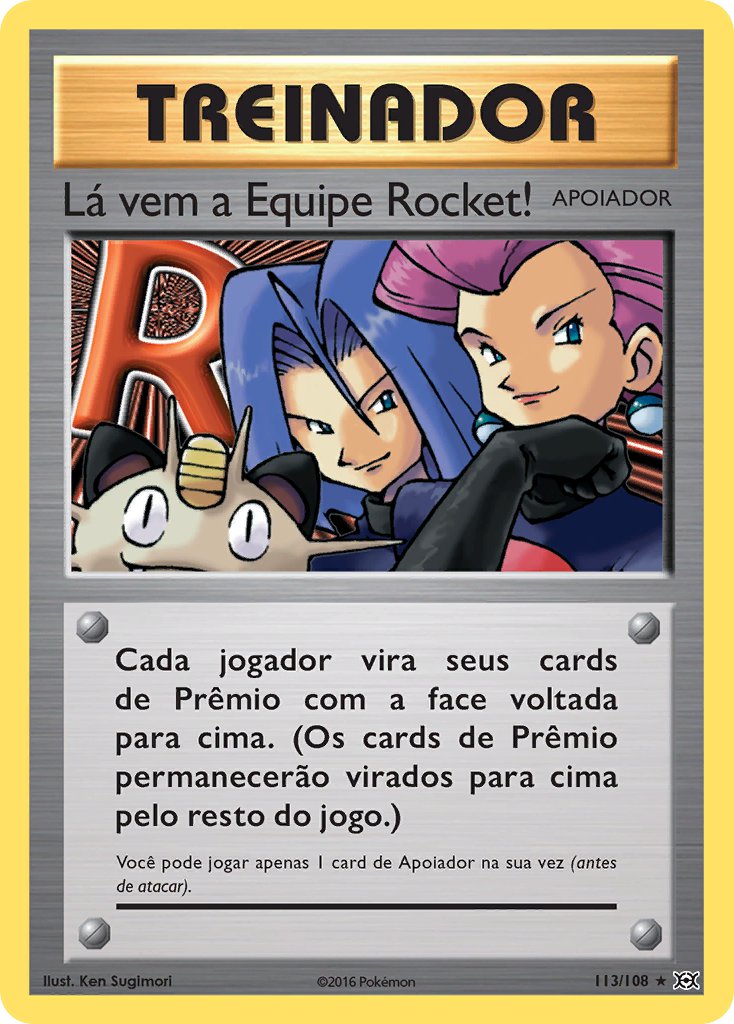 Lá vem a Equipe Rocket! 113 — Evolutions (Portuguese Pokémon TCG card)
