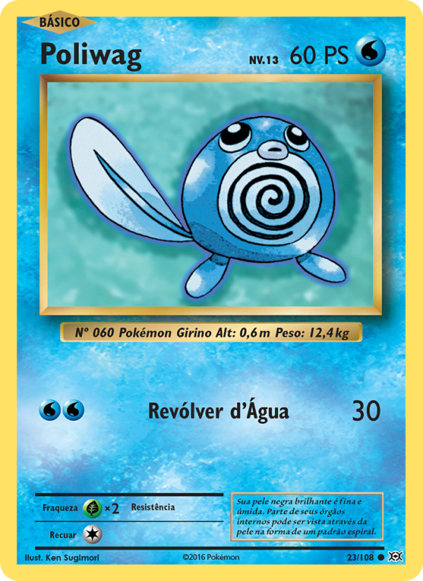 Poliwag 23 — Evoluções (Portuguese Pokémon TCG card)