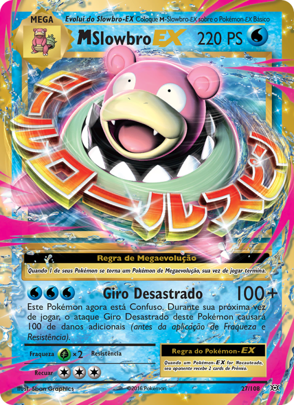 M-Slowbro EX 27 — Evoluções (Portuguese Pokémon TCG card)