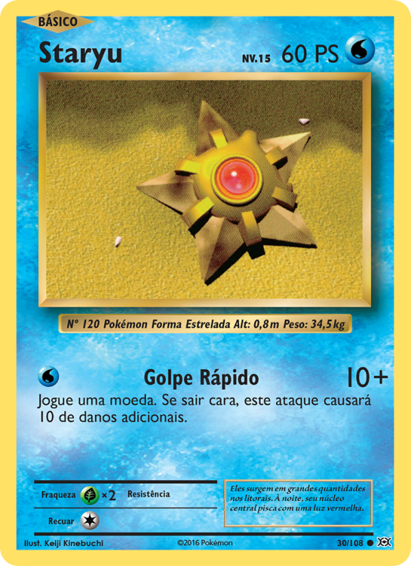 Staryu 30 — Evoluções (Portuguese Pokémon TCG card)