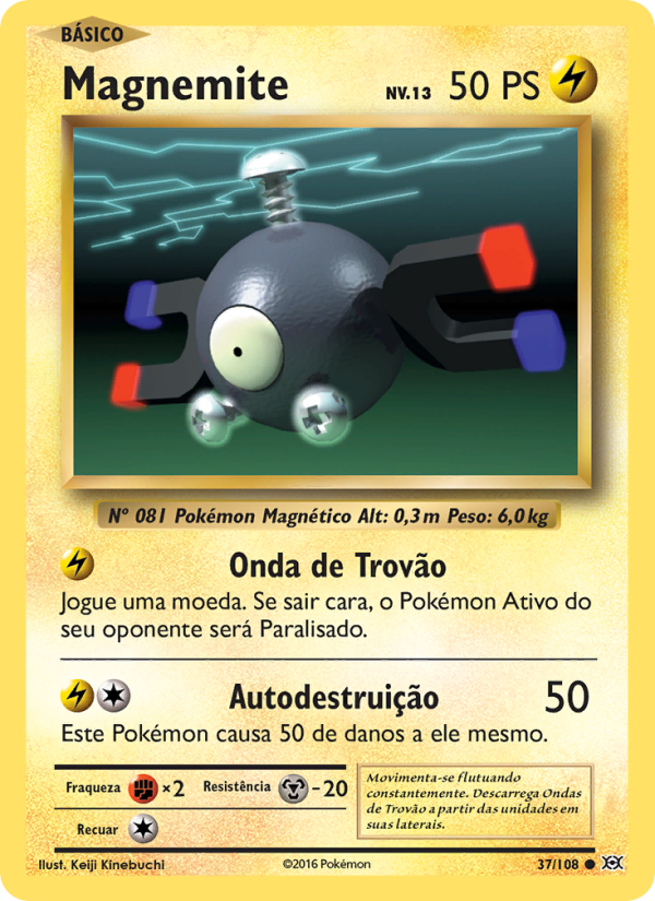 Magnemite 37 — Evoluções (Portuguese Pokémon TCG card)