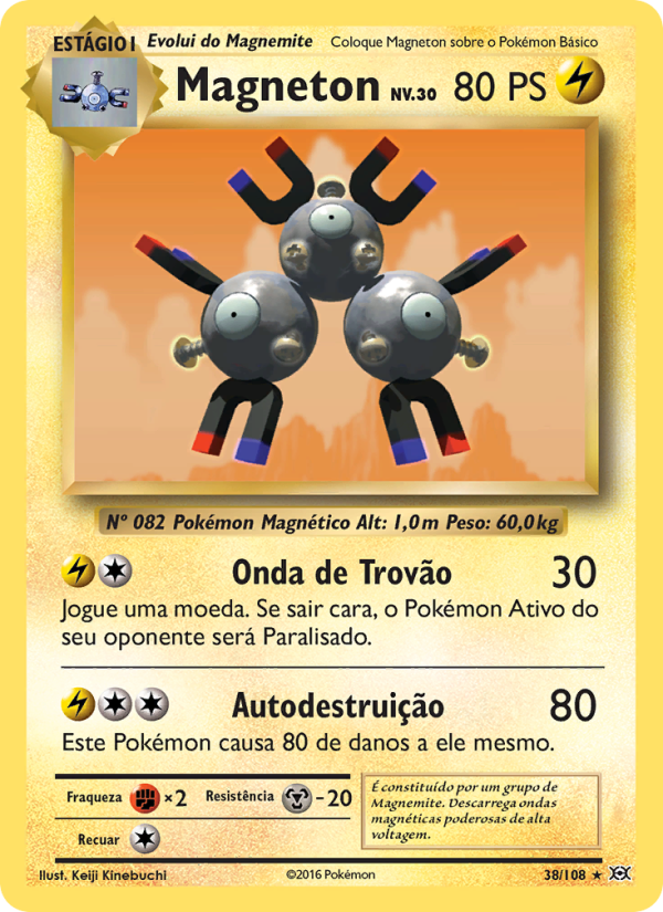 Magneton 38 — Evoluções (Portuguese Pokémon TCG card)