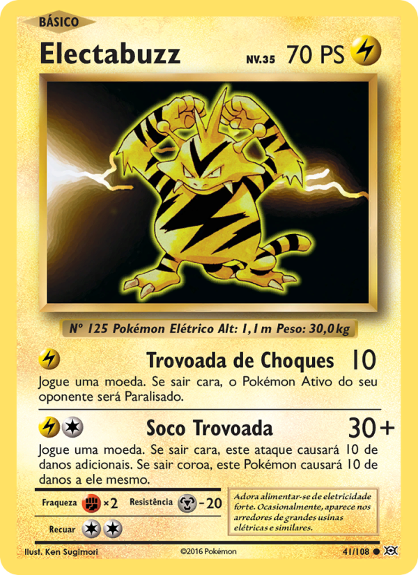 Electabuzz 41 — Evoluções (Portuguese Pokémon TCG card)