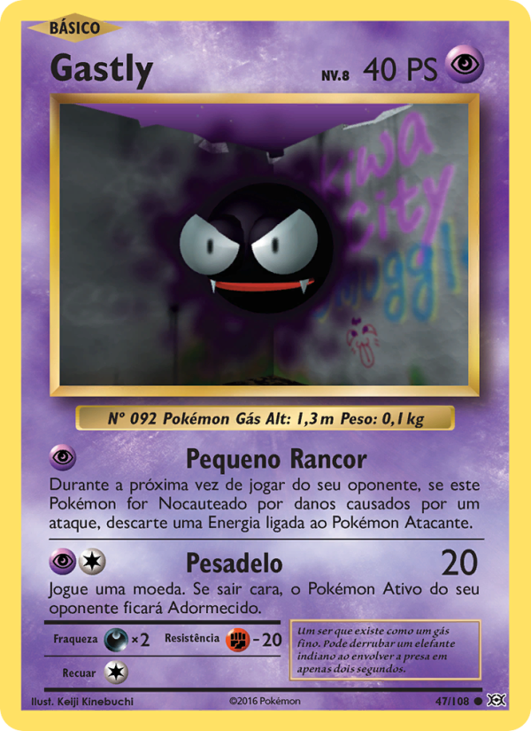 Gastly 47 — Evoluções (Portuguese Pokémon TCG card)