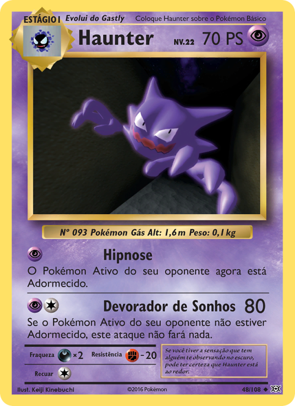 Haunter 48 — Evoluções (Portuguese Pokémon TCG card)