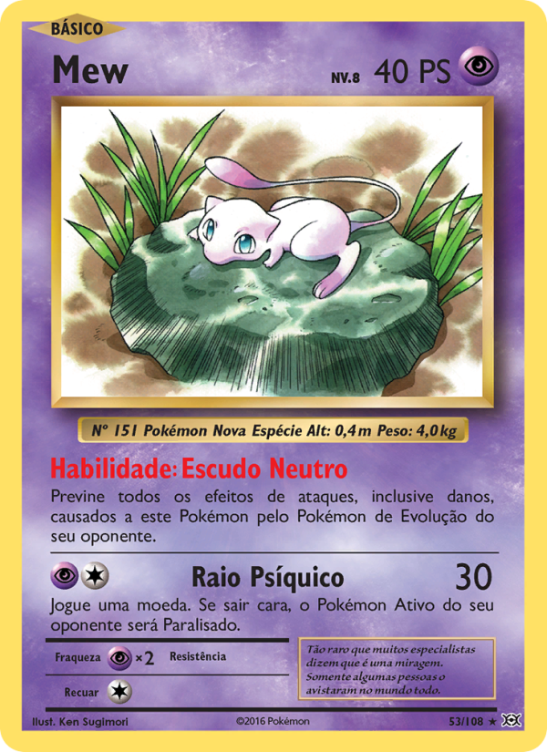 Mew 53 — Evoluções (Portuguese Pokémon TCG card)