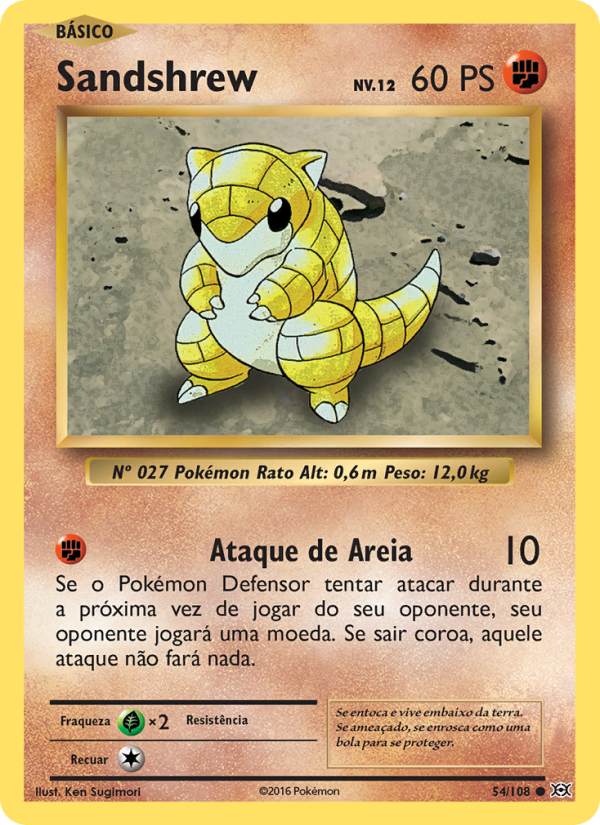 Sandshrew 54 — Evoluções (Portuguese Pokémon TCG card)