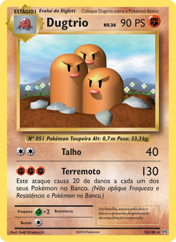 Dugtrio 56 — Evoluções (Portuguese Pokémon TCG card)