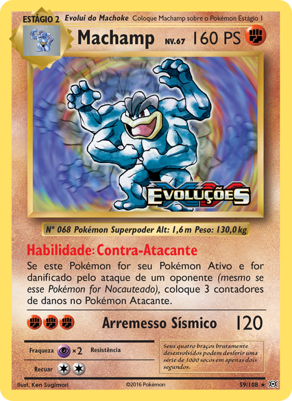 Machamp 59 — Evoluções (Portuguese Pokémon TCG card)