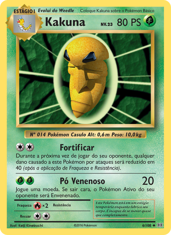 Kakuna 6 — Evoluções (Portuguese Pokémon TCG card)