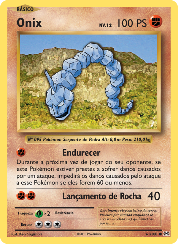 Onix 61 — Evoluções (Portuguese Pokémon TCG card)