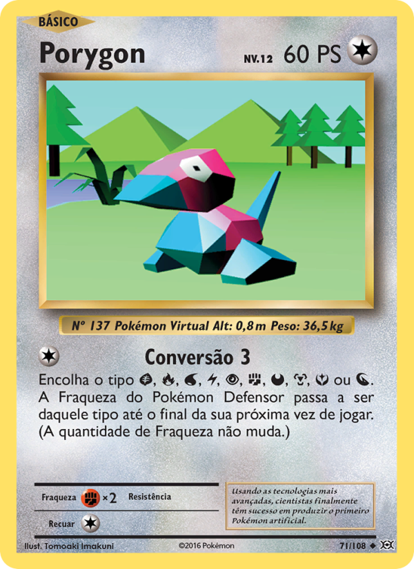 Porygon 71 — Evoluções (Portuguese Pokémon TCG card)